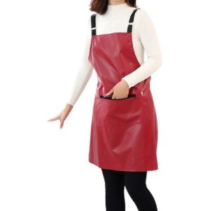 Red Waterproof Kitchen Apron